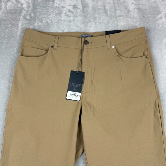 VRST Other - VRST Limitless Pants Mens 36x34 Khaki Brown 5 Pocket Slim 4-Way Stretch Wicking